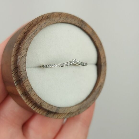 925 Sterling Silver Peak Stacking Ring - Picture 3 of 8